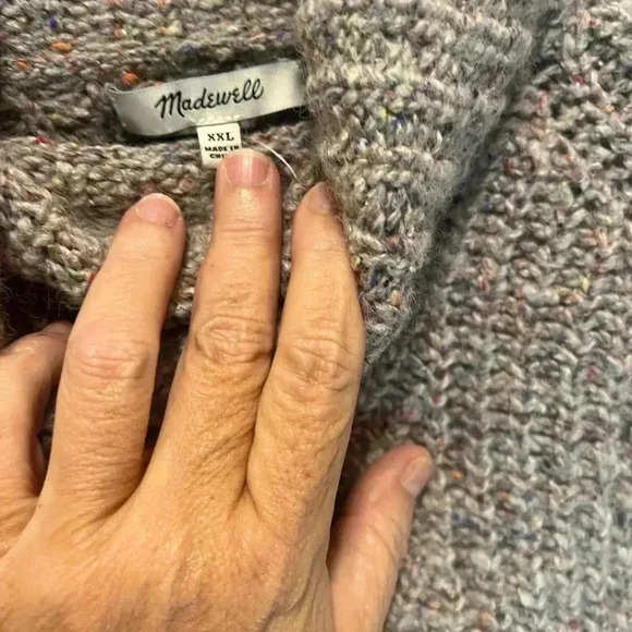 Madewell Women's Wool Silk Blend Colorfleck Turtleneck Sweater Size xxl - Picture 9 of 9